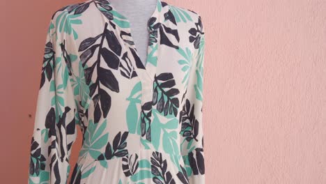 stylish floral print v-neck dress