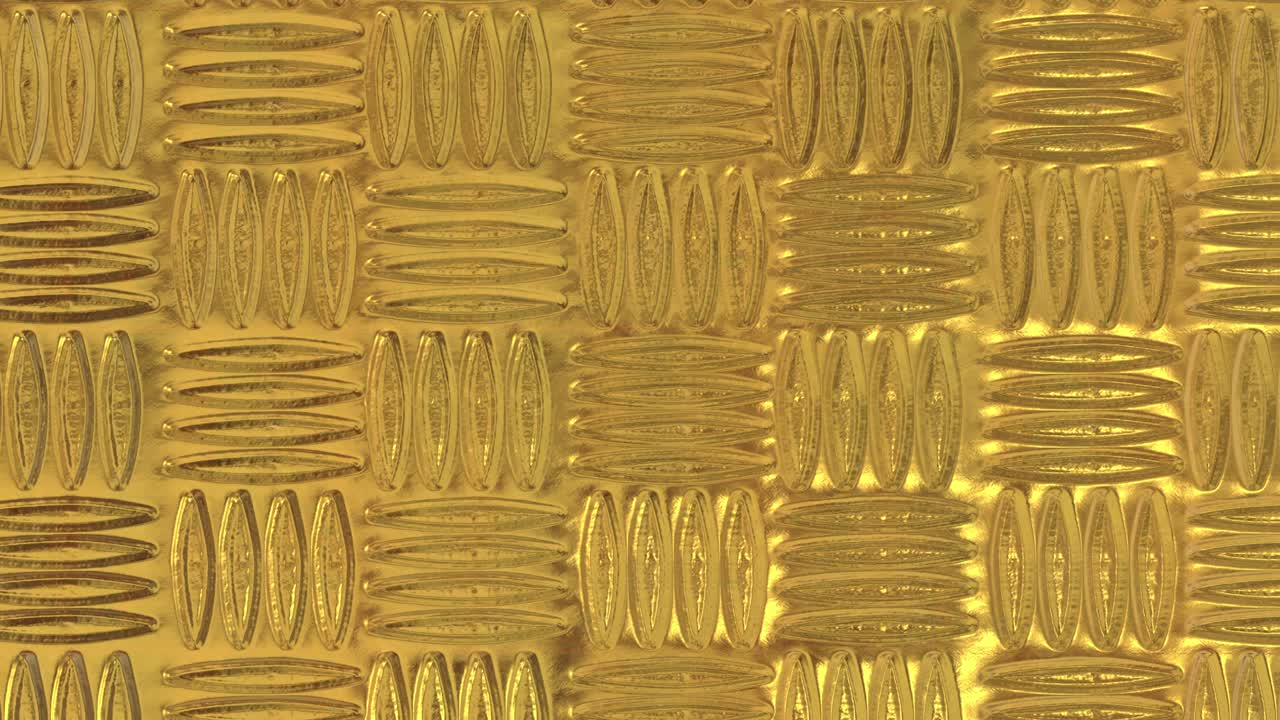 fondo de aluminio dorado. textura de oro bucle de renderización 3d 4k
