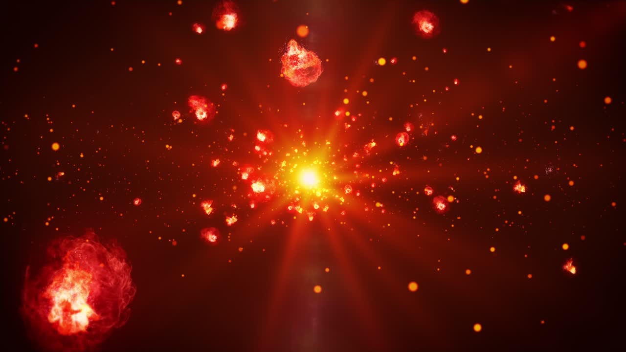 불꽃 스파크 폭발 입자 효과 루프 애니메이션