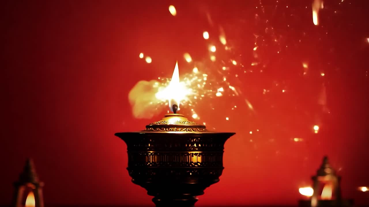 불과 불꽃은 빨간색으로 설정되어 있습니다.