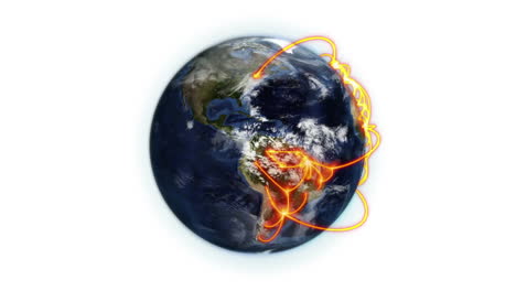 Orangefarbenes-Netzwerk-Auf-Einer-Bewölkten-Erde-Mit-Erdbild-Mit-Freundlicher-Genehmigung-Von-Nasa.org