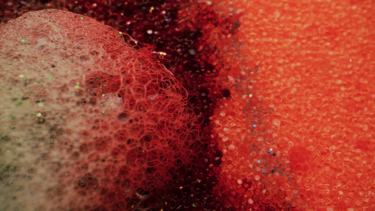 Abstract Macro of Colored Sponges