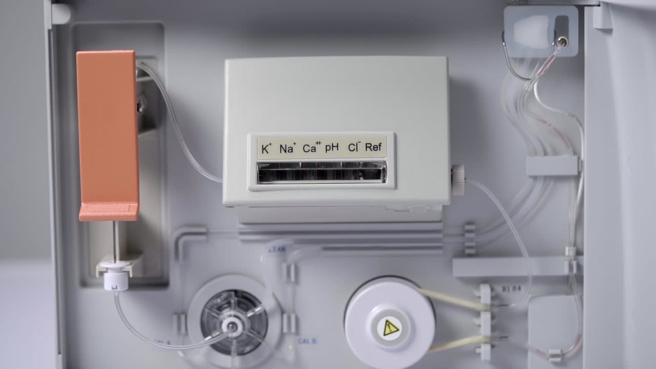임상 실험실에서 레이블이 있는 완전히 자동화된 전해질 분석기