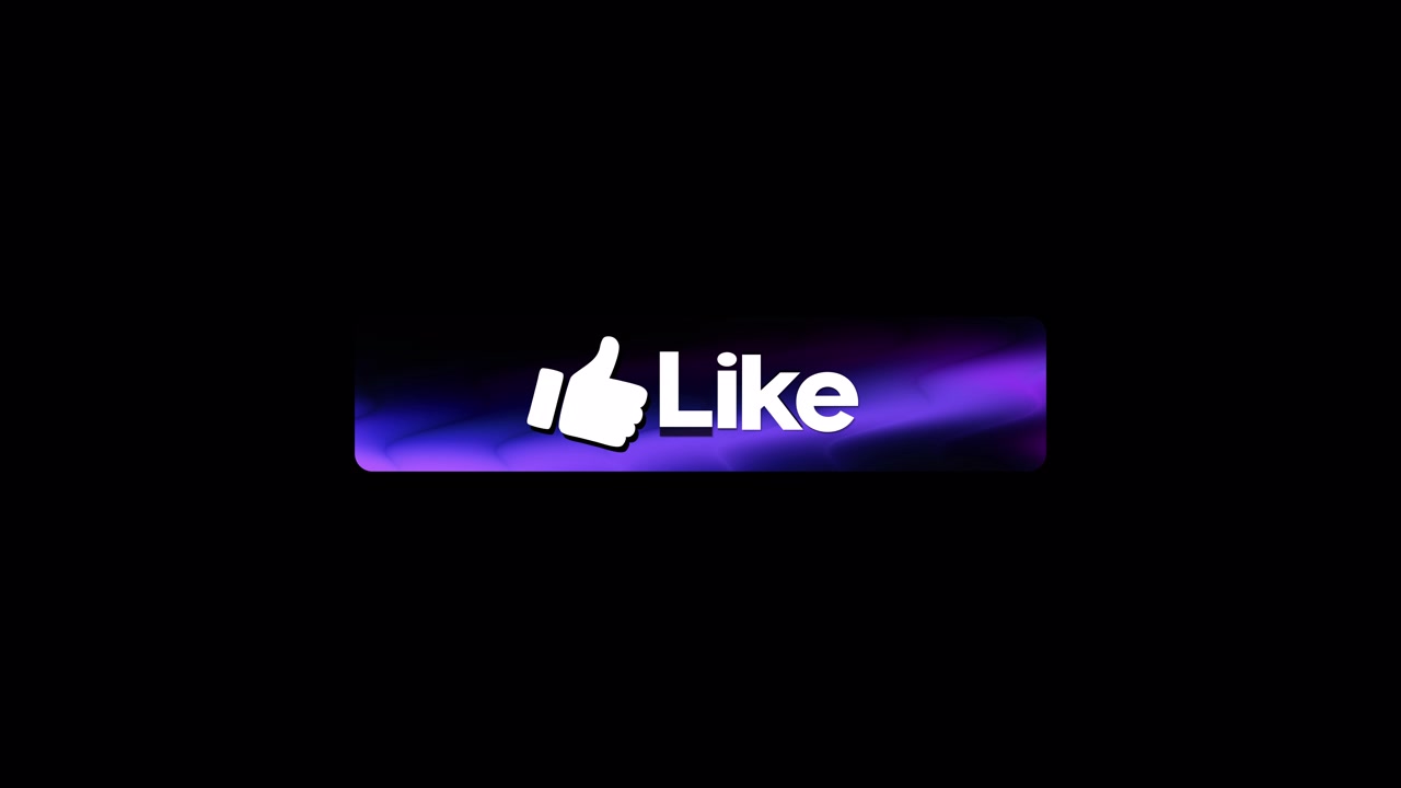 Animated Like Button with Thumbs Up Icon and Abstract Background