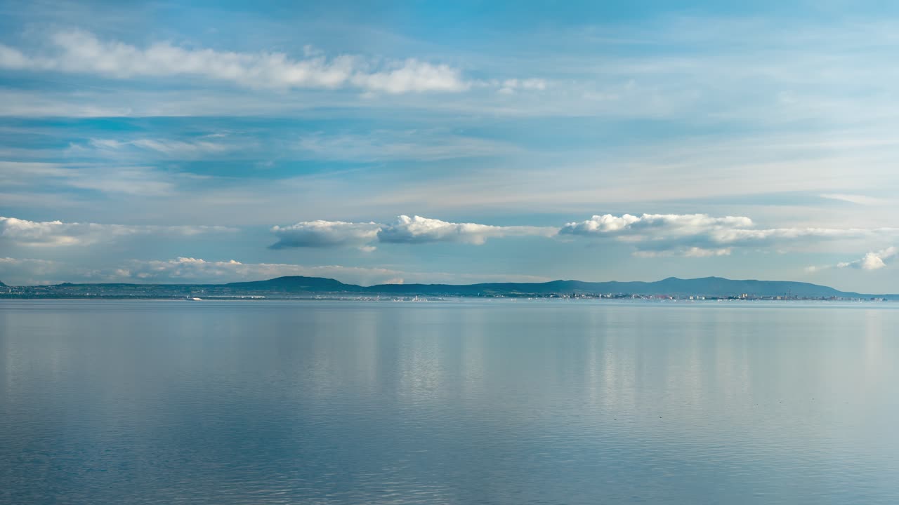 리스본 포르투갈 외부 저속 촬영, 아름다운 바다 경치