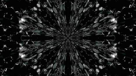 abstract black and white kaleidoscope pattern