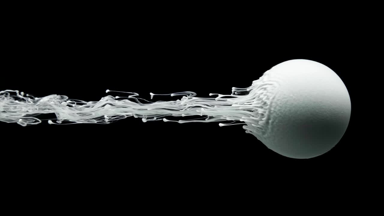 многоцветная краска медленно течет из мяча.