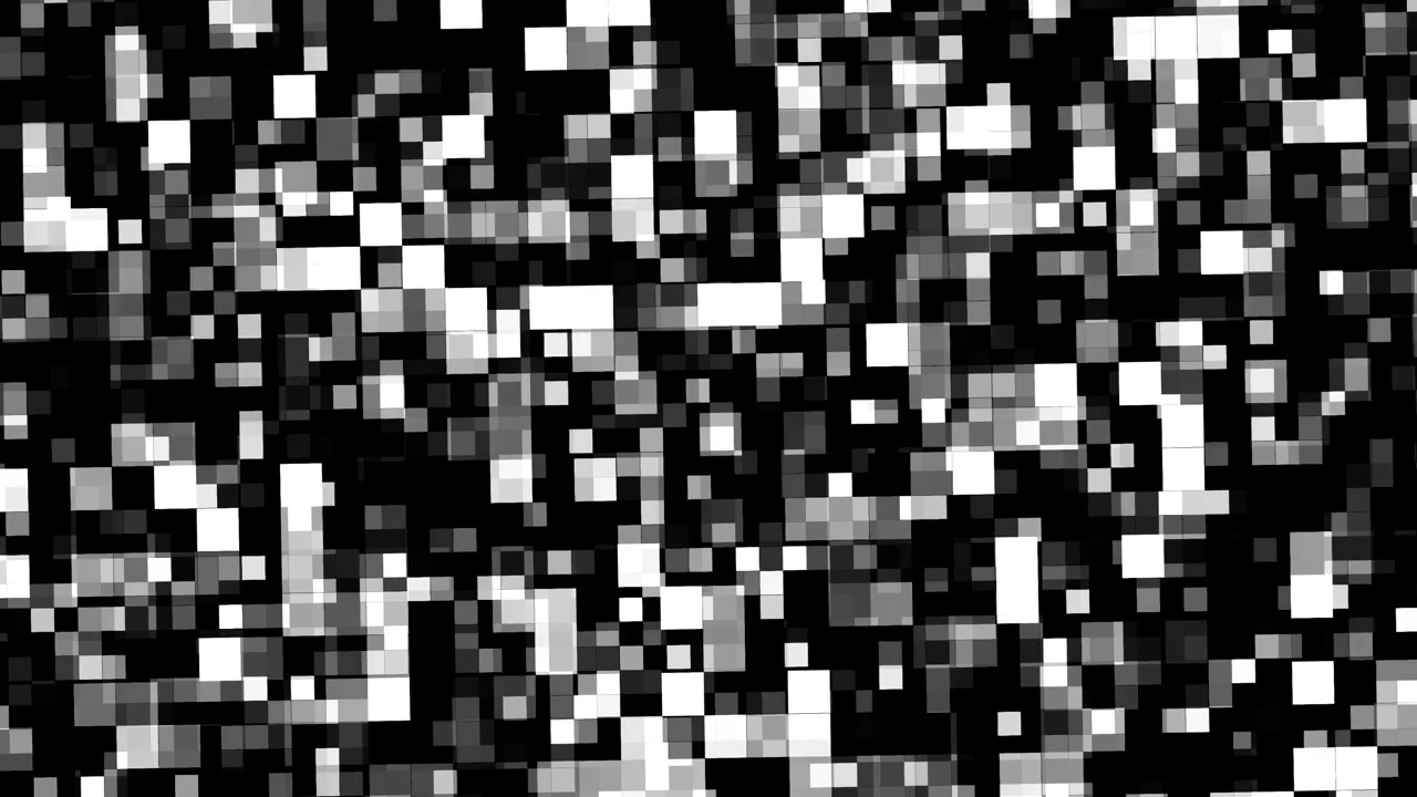 Abstrakter Hintergrund flackernder Schwarz-Weiß-Digitalpixel