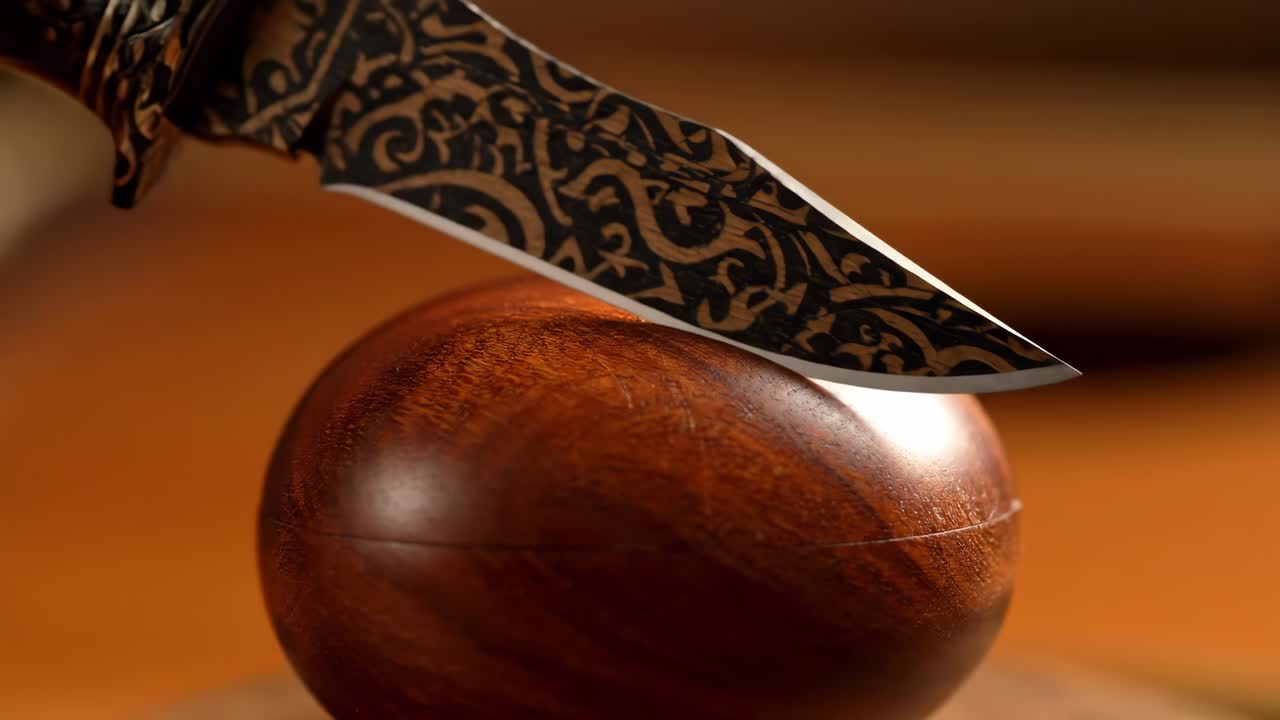 Wooden ball carving