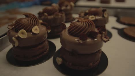 Close-up-of-delicious-pastries.-Handheld-shot