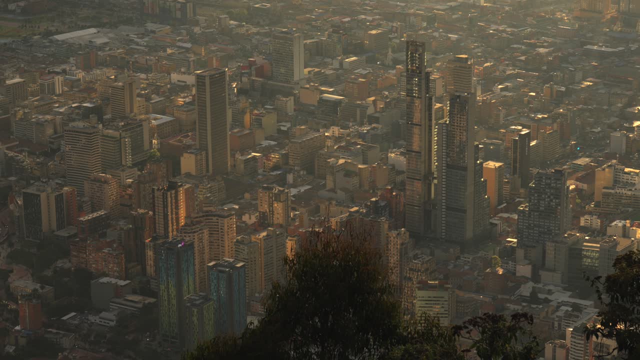 Bogota Colombia city modern skyscrapers viewpoint view skyline South America