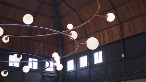 modern chandelier in a loft interior