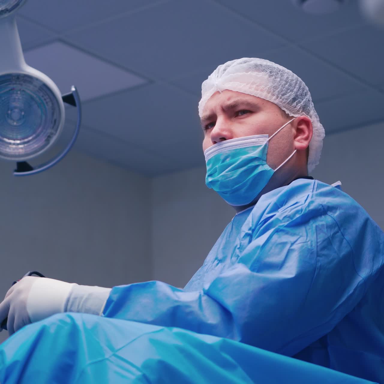 Surgeon operating live shot