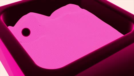 renderización 3d rosa abstracta con formas geométricas