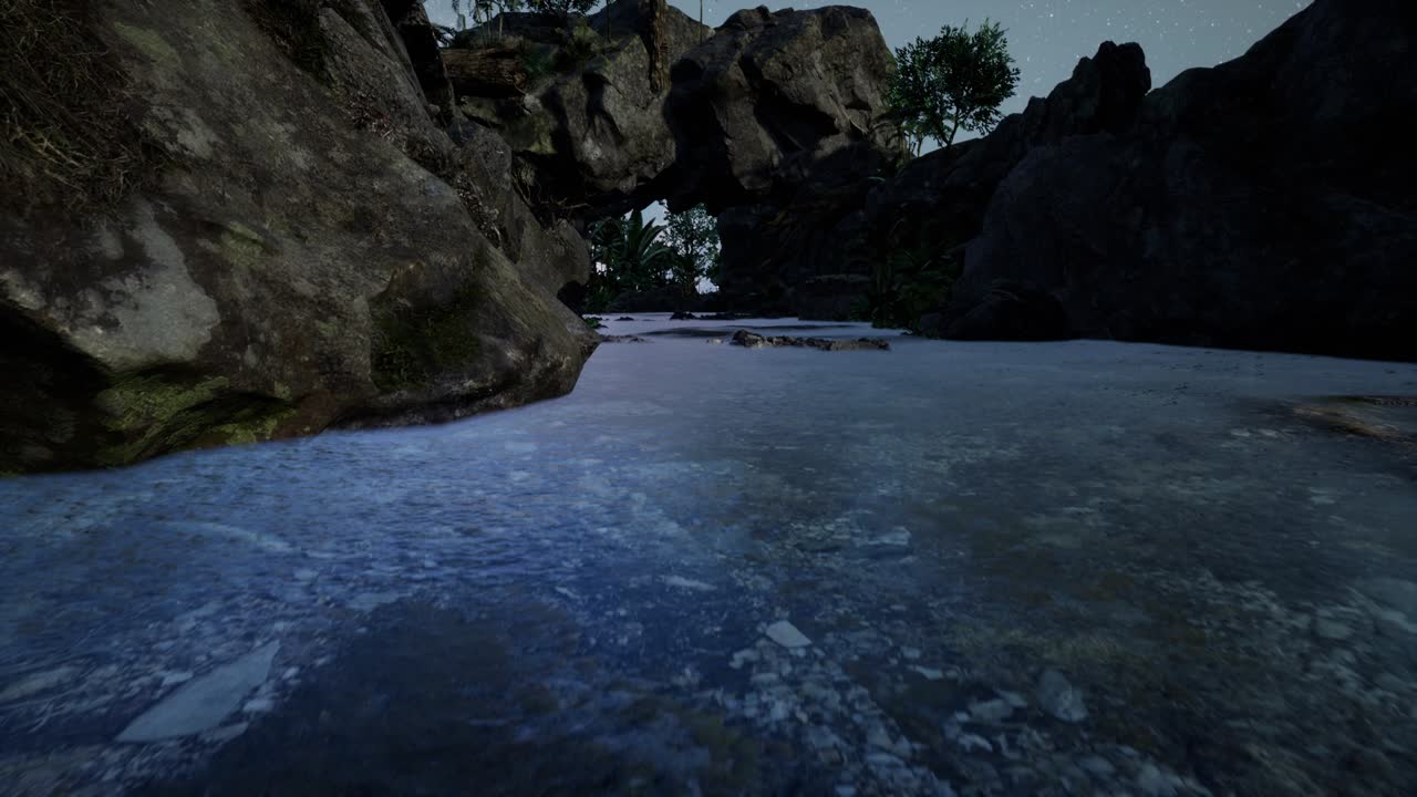 la galaxia de la vía láctea sobre las paredes del cañón de piedra arenisca