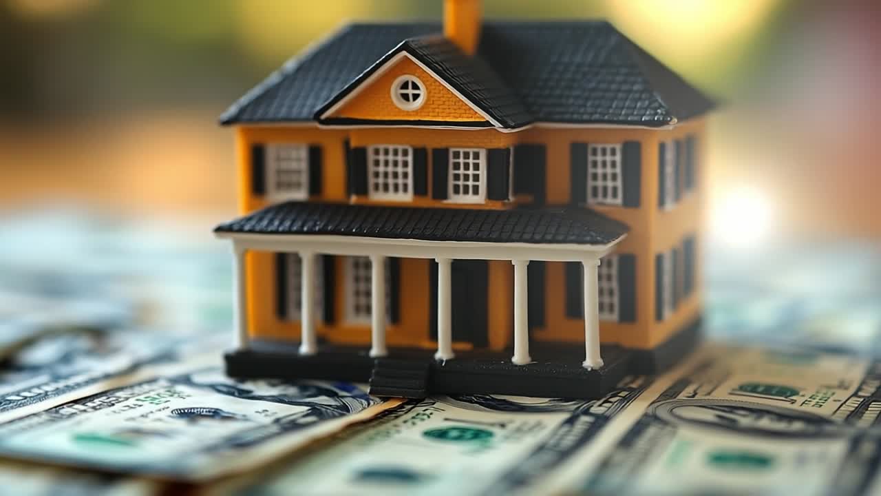 Maquete de Casa sobre Dinheiro