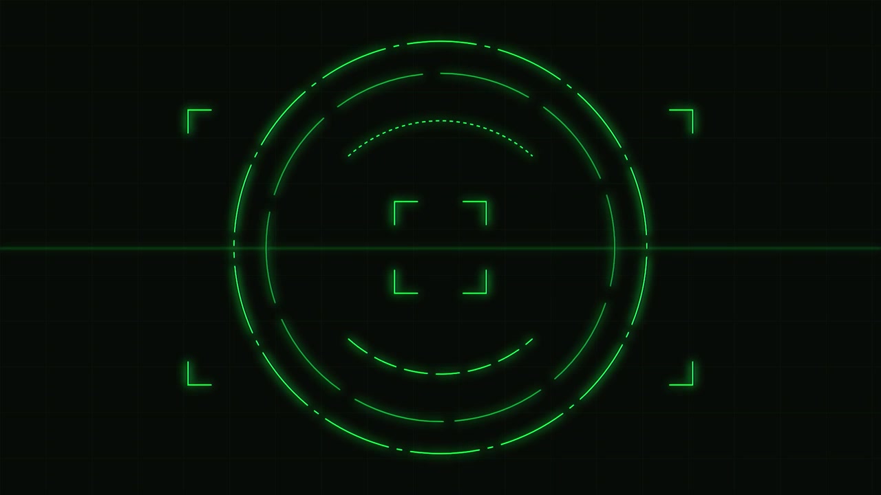 Digital Green HUD Target Interface Animation