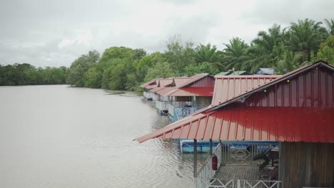 river transportation point in rompin district, malaysia