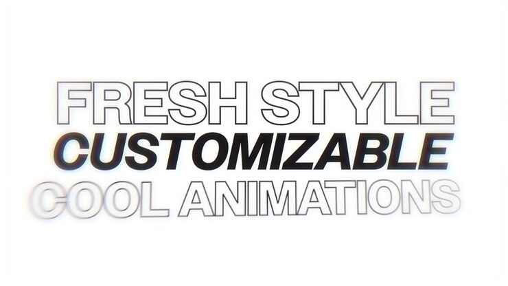 Titoli di testo animati semplici e fluidi con stili personalizzabili