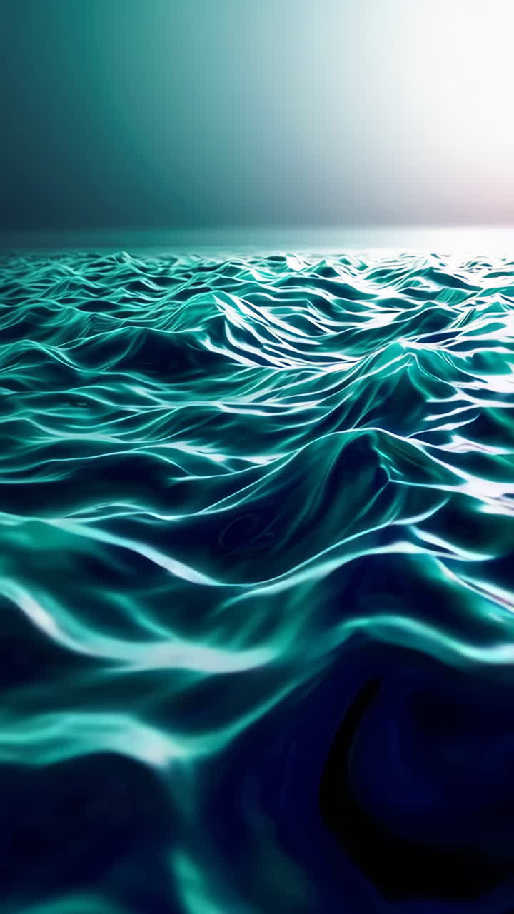 Abstract Teal Water Waves