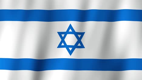 waving national colours of israel