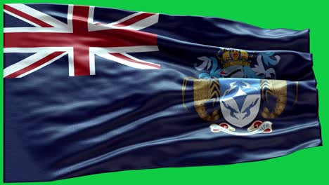 4k highly detailed flag of trista da cunha - trista da cunha flag high detail - national flag tristan da cunha island wave pattern loopable elements