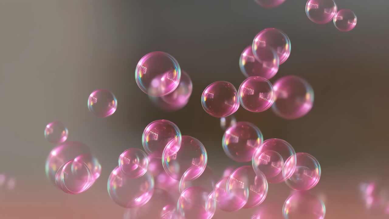 burbujas rosadas flotantes