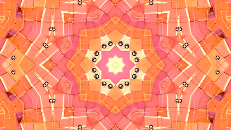 abstract simple 3d background in orange gradient color, low poly style as modern geometric background or mathematical environment with kaleidoscopic effect. 4k uhd or fullhd seamless loop.v11