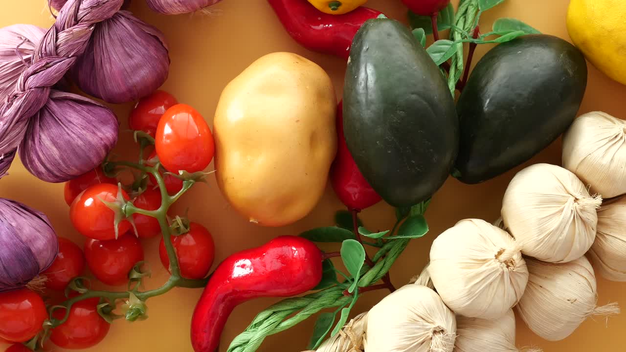 신선 한 농산물 의 다채로운 전시