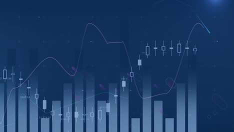 animation of financial data processing over digital screen