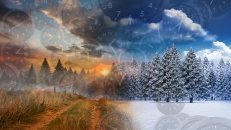 temporadas de invierno y otoño