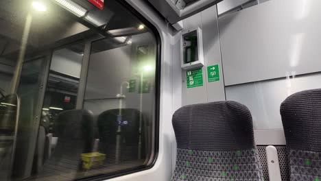 inside a british train carriage