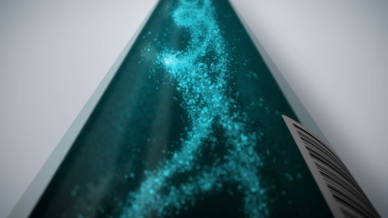 DNA molecule in test tube. DNA helix as a symbol for genetics. Test equipment. Medicine and technology concept. Loop animation.