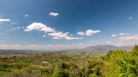 4k timelapse beautiful plain in umbria, italy