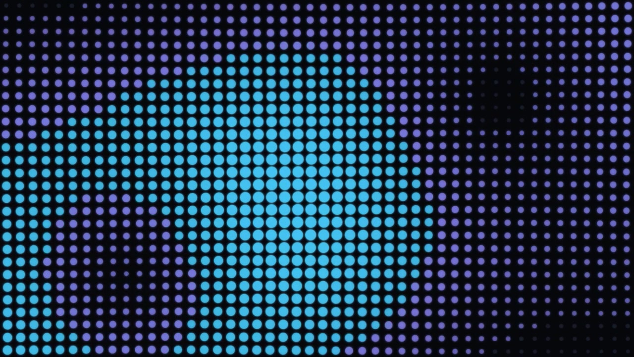 Sfondo astratto in movimento con punti blu e viola pulsanti