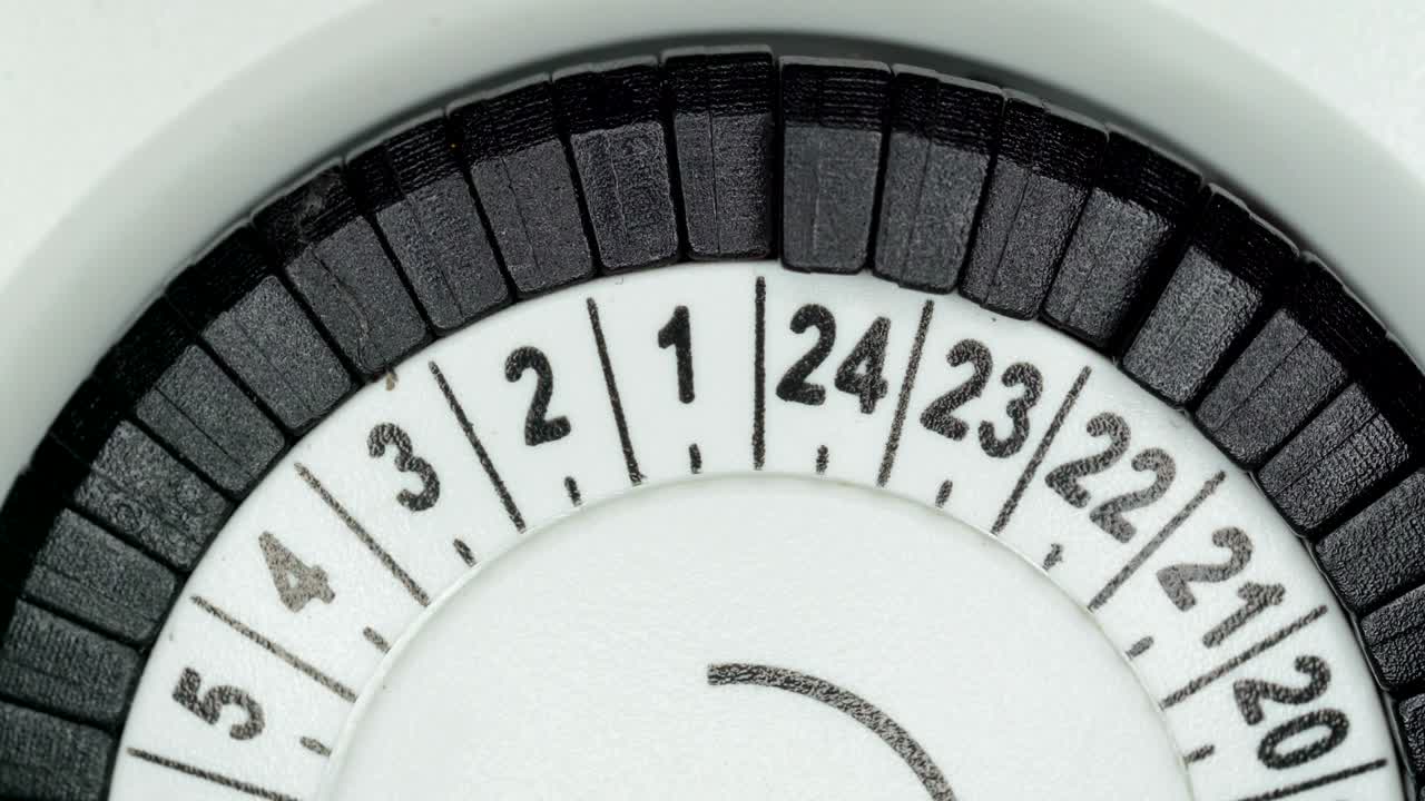 Closer look of the hour clock with the number on it