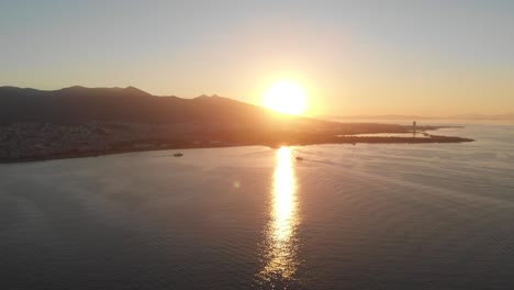 Various-drone-shots-on-a-sunny-afternoon-in-Izmir,-the-third-largest-city-in-Turkey