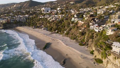 Thousand-Steps-Laguna-Beach,-California.-Aerial-panoramic-view