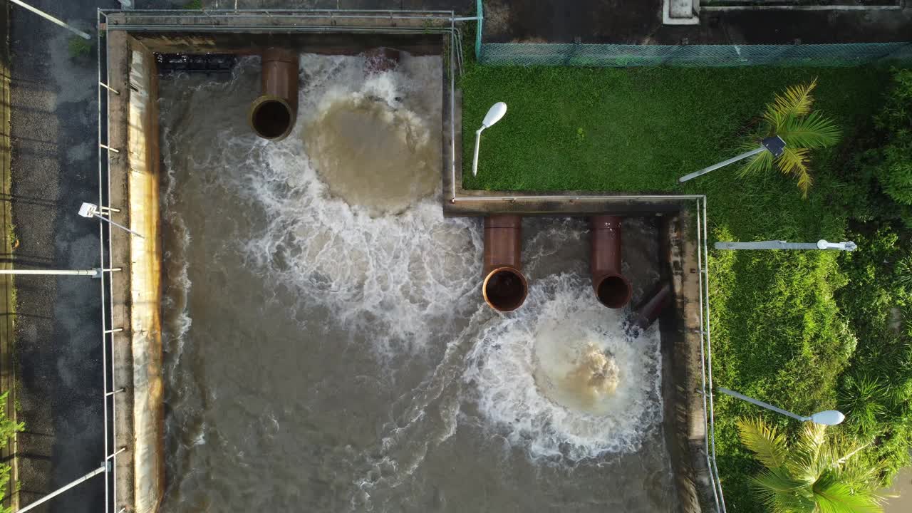 vista aérea de la casa de la bomba