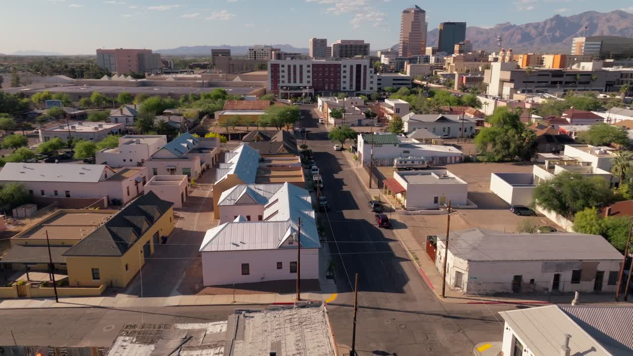 Aerial View of Tucson, Arizona Cityscape