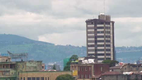 timelaps in piassa building with heavy clouds