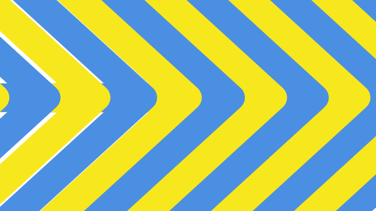 animación de flechas azules y amarillas en movimiento