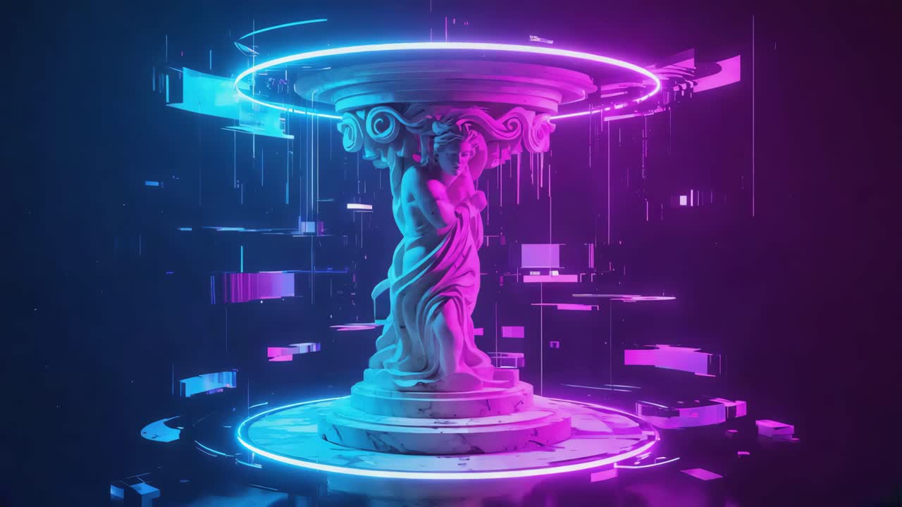 Modern Neon Sculpture