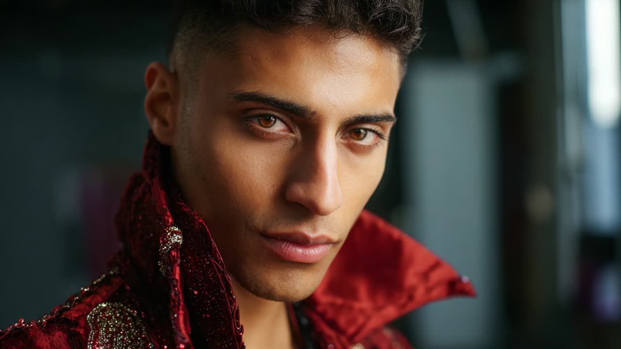 Portrait of a man in a red jacket