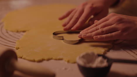 making heart shaped cookies