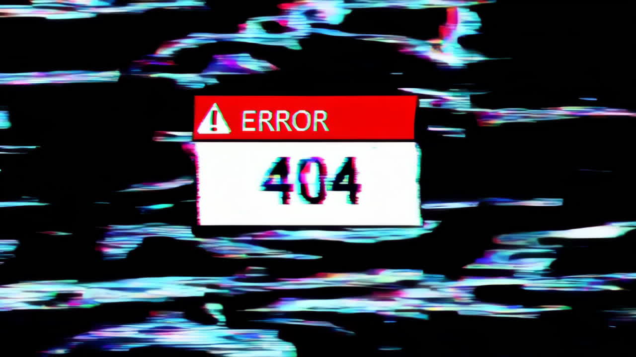 Error 404 Image with Glitch Art