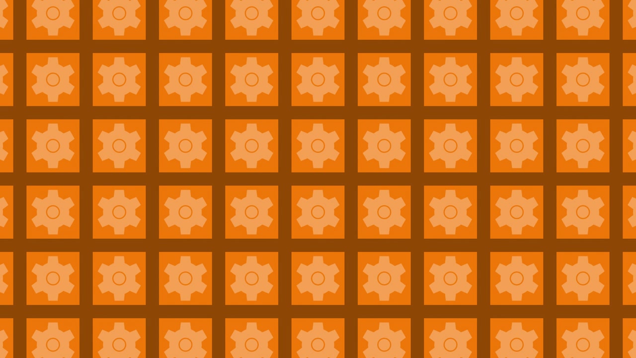 Orange Gears Pattern