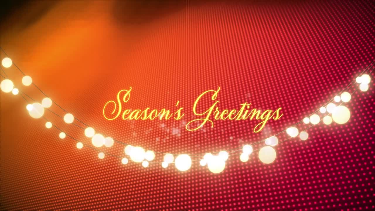 계절의 애니메이션 축하 문자 빨간색 배경