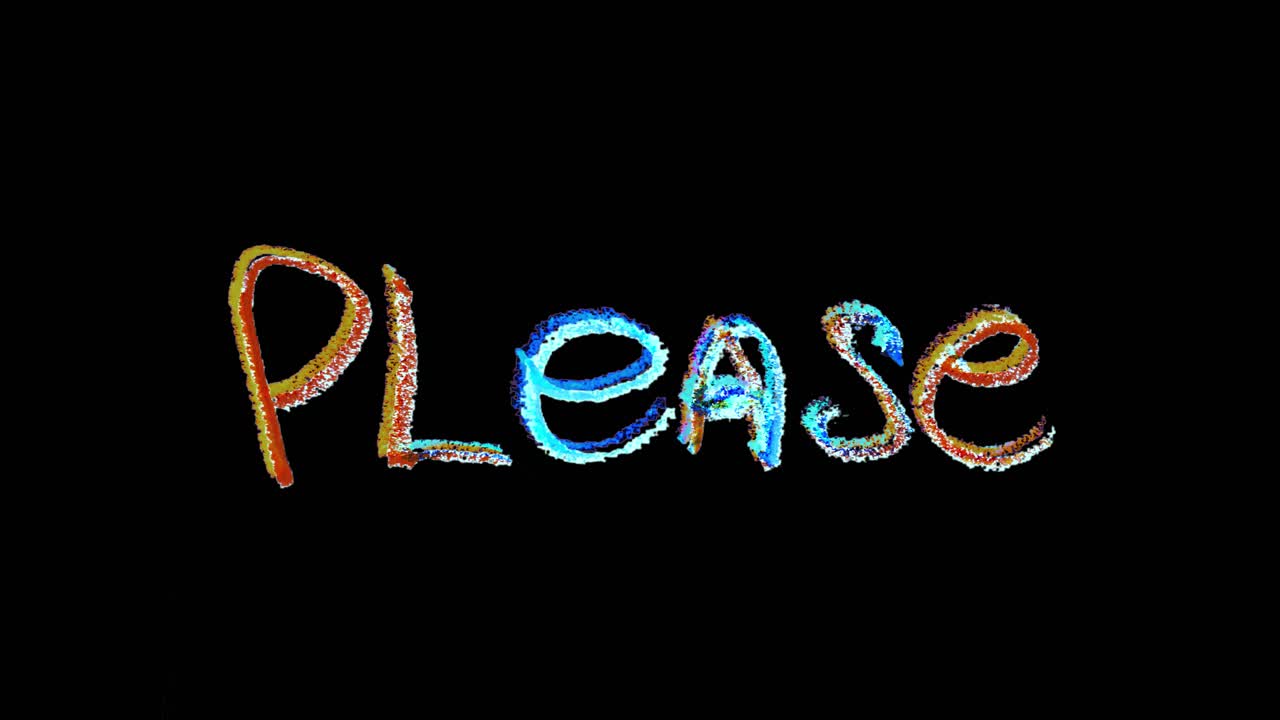 Friendly request title in soft animated lettering, perfect for reminders