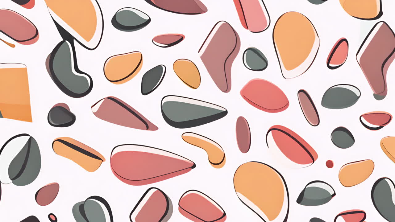 Abstract Colorful Organic Shapes Pattern